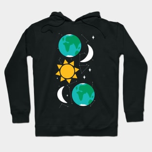 Sun, Moon and Earth Hoodie